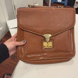 New leather bag suede interior